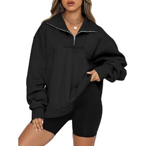 Gentlewarm Oversized Sweatshirt for Women Half Zip Up Hoodies Long Sleeve Quarter Zipper Pullover Fall Y2k Tops 2024 in Kuwait