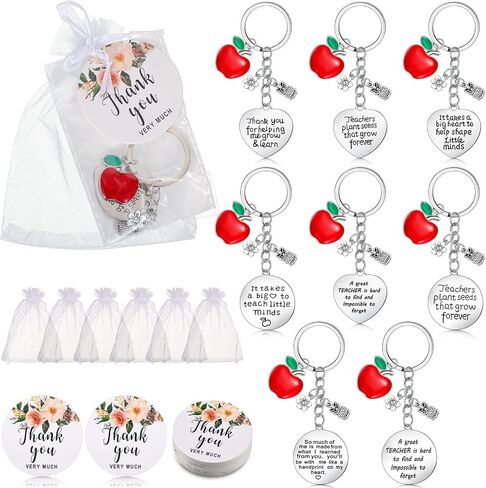 48 Pcs Graduation Teacher Appreciation Gifts, Including 16 Pcs Teacher Keychain, 16 Pcs Thank You Tags, 16 Pcs Drawstring Bags for Graduation Ceremony Supplies in Saudi Arabia