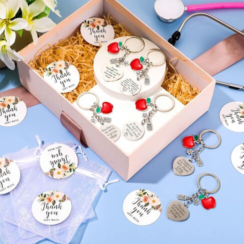 48 Pcs Graduation Teacher Appreciation Gifts, Including 16 Pcs Teacher Keychain, 16 Pcs Thank You Tags, 16 Pcs Drawstring Bags for Graduation Ceremony Supplies in Saudi Arabia