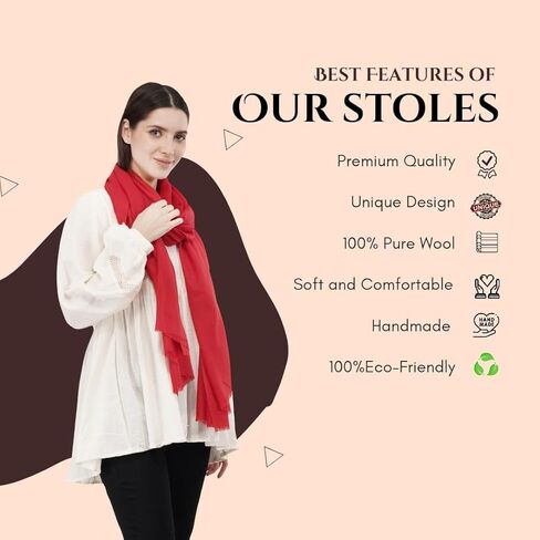 للجنسين خفيف الوزن كشمير ناعم وشاح ملفوف دافئ بلون سرق 100% الكشمير وشاح من الصوف الخالص ، سرق الصوف المنسوج in Kuwait