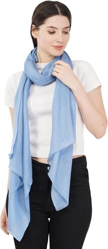 للجنسين خفيف الوزن كشمير ناعم وشاح ملفوف دافئ بلون سرق 100% الكشمير وشاح من الصوف الخالص ، سرق الصوف المنسوج in Kuwait