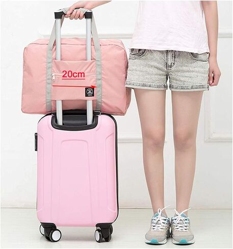 Unova Travel Duffel Bag Light Foldable Nylon Water Resistant Gym Bag Tote Hook onto Luggage in Saudi Arabia