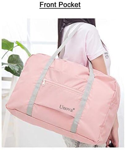 Unova Travel Duffel Bag Light Foldable Nylon Water Resistant Gym Bag Tote Hook onto Luggage in Saudi Arabia