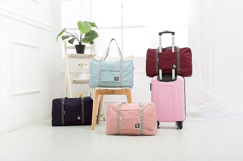 Unova Travel Duffel Bag Light Foldable Nylon Water Resistant Gym Bag Tote Hook onto Luggage in Saudi Arabia