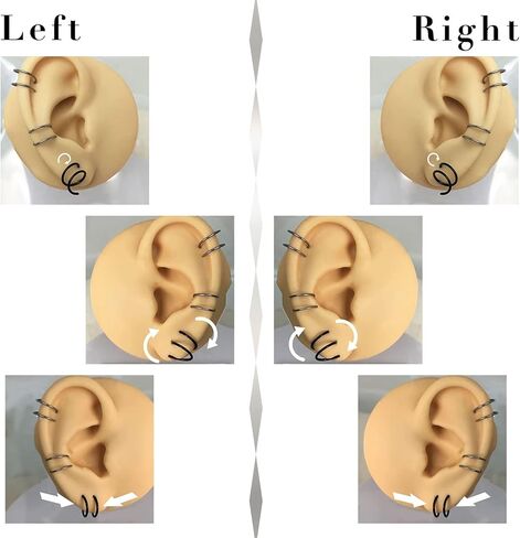 حلقات أنف مزدوجة من WITUONE LAIMALA 20 جرام لحلقة أنف مثقوبة واحدة، حلقة أنف ملتوية للنساء، حلقة أنف وهمية 8 مم لحاجز الشفاه الصناعي، مجموعة حلقات أنف وهمية بمشبك على طوق غير مثقوب in Kuwait