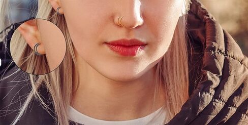 حلقات أنف مزدوجة من WITUONE LAIMALA 20 جرام لحلقة أنف مثقوبة واحدة، حلقة أنف ملتوية للنساء، حلقة أنف وهمية 8 مم لحاجز الشفاه الصناعي، مجموعة حلقات أنف وهمية بمشبك على طوق غير مثقوب in Kuwait