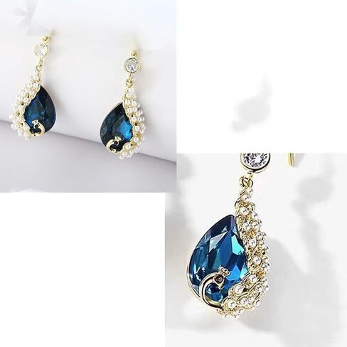 Peacock Pendant Nipple Breast Clamps Clips Nipple Noose Non Piercing Nipple Rings Jewelry Clip on Dangle Earrings for Women Purple in Saudi Arabia