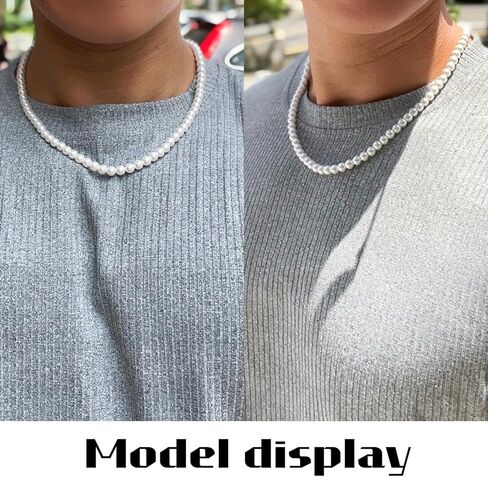 عقد من اللؤلؤ للرجال، عقد من اللؤلؤ الأبيض المستدير للنساء، قلادة من اللؤلؤ هدايا مجوهرات من اللؤلؤ in Kuwait