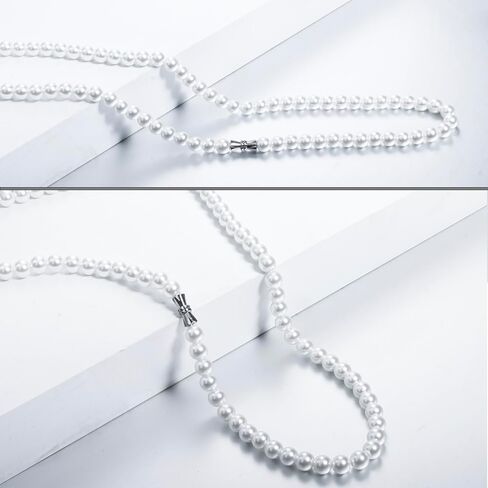 عقد من اللؤلؤ للرجال، عقد من اللؤلؤ الأبيض المستدير للنساء، قلادة من اللؤلؤ هدايا مجوهرات من اللؤلؤ in Kuwait