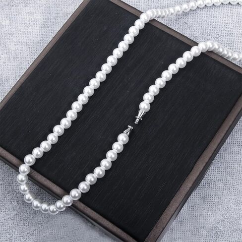 عقد من اللؤلؤ للرجال، عقد من اللؤلؤ الأبيض المستدير للنساء، قلادة من اللؤلؤ هدايا مجوهرات من اللؤلؤ in Kuwait