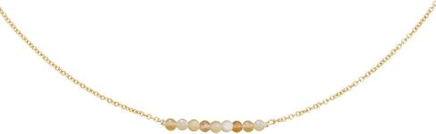 DeScount Dainty Birthstone Beaded Bar Necklace,18K Gold Plated Handmade Faceted Turquoise,Lapis,Amazonite,Tiger Eye,Emerald,Ruby,Blue Apatite,Opal Stone Necklaces for Women in Saudi Arabia