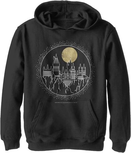 Harry Potter Kids Deathly Hallows Hogwarts Line Art Youth Pullover Hoodie in Saudi Arabia