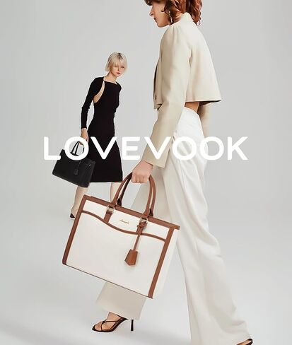 LOVEVOOK حقيبة كمبيوتر محمول للنساء، حقيبة عمل مكتبية تناسب كمبيوتر محمول مقاس 15.6 بوصة، حقيبة يد كبيرة السعة للمعلم in Kuwait
