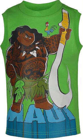 Disney Moana Maui French Terry Graphic T-Shirt and Shorts 3 Piece Outfit Set Infant to Little Kid in Saudi Arabia