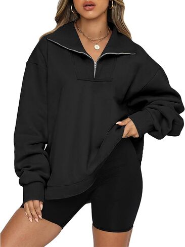Gentlewarm Oversized Sweatshirt for Women Half Zip Up Hoodies Long Sleeve Quarter Zipper Pullover Fall Y2k Tops 2024 in Kuwait