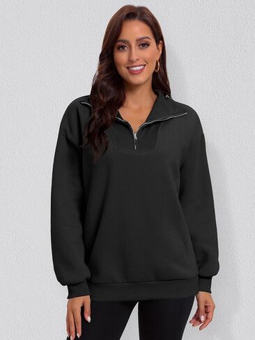 Gentlewarm Oversized Sweatshirt for Women Half Zip Up Hoodies Long Sleeve Quarter Zipper Pullover Fall Y2k Tops 2024 in Kuwait