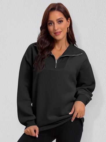 Gentlewarm Oversized Sweatshirt for Women Half Zip Up Hoodies Long Sleeve Quarter Zipper Pullover Fall Y2k Tops 2024 in Kuwait