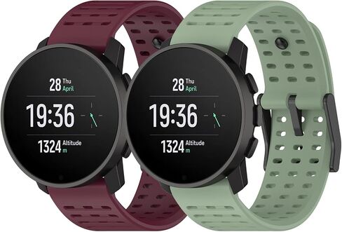 تناسب Suunto 9 Peak Pro Bands النساء والرجال، 2 قطعة من أحزمة الساعات البديلة المصنوعة من السيليكون القابلة للتعديل وأساور المعصم تناسب Suunto Vertical/Suunto 9 Peak/Suunto 5 Peak Smartwatch in Kuwait