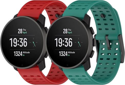 تناسب Suunto 9 Peak Pro Bands النساء والرجال، 2 قطعة من أحزمة الساعات البديلة المصنوعة من السيليكون القابلة للتعديل وأساور المعصم تناسب Suunto Vertical/Suunto 9 Peak/Suunto 5 Peak Smartwatch in Kuwait