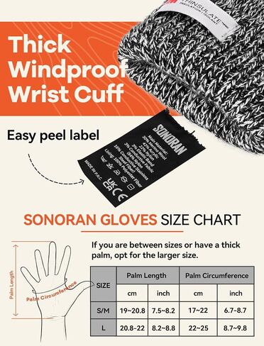 Winter Gloves for Men Women Merino Wool Touch Screen THINSULATE Lining Warm Gloves Thermal Soft Knit for Cold Weather in Saudi Arabia
