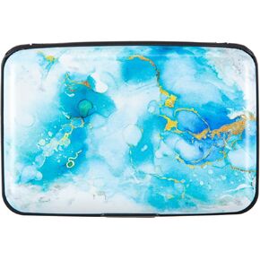 Caranda Credit Cards Holder, RFID Blocking Aluminum Wallet Metal Slim Hard Case for Men Women (Vincent van Gogh The Starry Night)