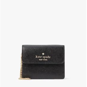 Kate Spade New York Madison Saffiano Leather Small Flap Card Case Black in Saudi Arabia