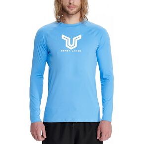 قميص السباحة الرجالي ADOREISM Rash Guard بأكمام طويلة بعامل حماية من أشعة الشمس 50+ سريع الجفاف للحماية من الشمس in Kuwait