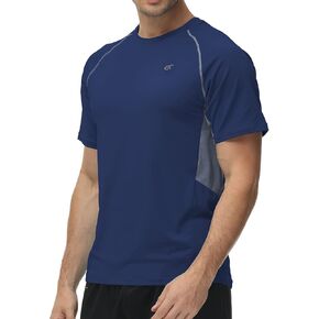 الرجال UPF 50 + طفح الحرس السباحة قميص قصير الأكمام الأشعة فوق البنفسجية حماية الشمس الشاطئ الصيد تجريب القمصان في الهواء الطلق التبريد المحملة in Kuwait