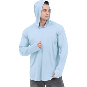 قمصان Pathome للرجال بأكمام طويلة: قميص رجالي بغطاء للرأس بعامل حماية من أشعة الشمس 50+ وعامل حماية من الشمس SPF/الأشعة فوق البنفسجية مناسب للجفاف والمشي لمسافات طويلة والسباحة وصيد الأسماك in Kuwait