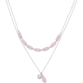 روبرت لي موريس سوهو عقد بطبقات كوارتز وردي، مقاس واحد، معدن، كوارتز, One Size, معدن, كوارتز in Kuwait