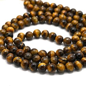 TUOKAY 12mm Tiger Eye Necklace Gemstone Beads Prayer Mala Necklace 22" Long in Kuwait