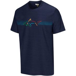 Greg Norman Men's Performance Big Shark Logo T-Shirt