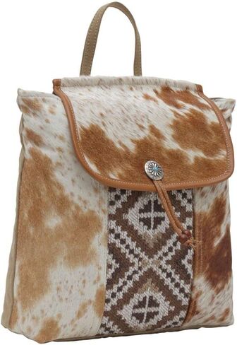 Myra Bag Western Leather Backpack Bag for Women - Flapover Upcycled Cowhide Bag Elisa in Saudi Arabia