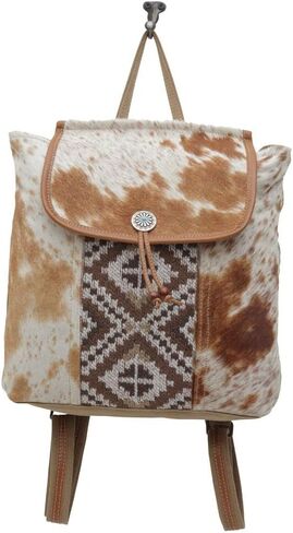 Myra Bag Western Leather Backpack Bag for Women - Flapover Upcycled Cowhide Bag Elisa in Saudi Arabia