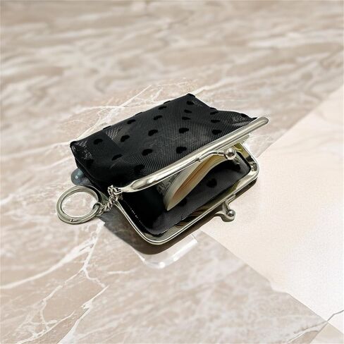 محفظة عملات قماشية من PHILITA للنساء والفتيات، محفظة عملات معدنية عصرية بقفل قبلة، مقاس 3.5 طول × 2.7 عرض (أحمر وردي) in Kuwait