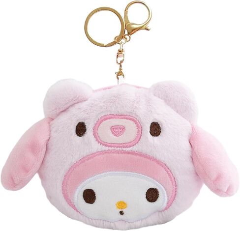 حقيبة عملات كاواي، محفظة عملات معدنية ناعمة مع سحاب، محفظة سلسلة مفاتيح صغيرة من القطيفة اللطيفة لحقيبة الكتف وحقيبة اليد ومعلقات السيارة (كورو) in Kuwait