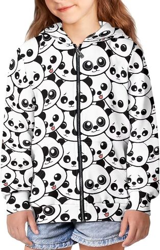 Zanxiantu Zip Up Hoodie for Girls Kids Sweatshirts Hoodies Hooded Streetwear in Saudi Arabia