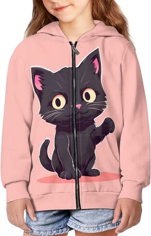 Zanxiantu Zip Up Hoodie for Girls Kids Sweatshirts Hoodies Hooded Streetwear in Saudi Arabia