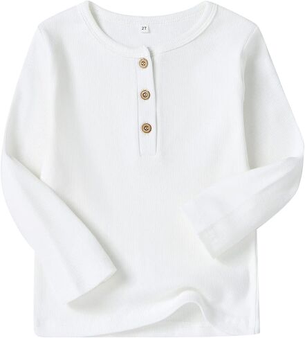 HahaNice Toddler Boys Henley Shirts Long Sleeve Cotton Tshirt for Kids in Saudi Arabia