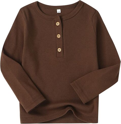 HahaNice Toddler Boys Henley Shirts Long Sleeve Cotton Tshirt for Kids in Saudi Arabia