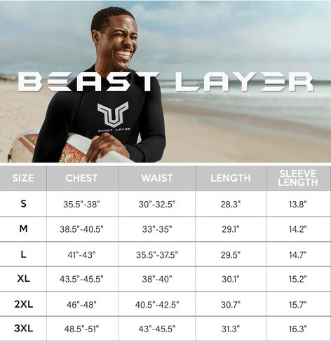 قميص السباحة الرجالي ADOREISM Rash Guard بأكمام طويلة بعامل حماية من أشعة الشمس 50+ سريع الجفاف للحماية من الشمس in Kuwait