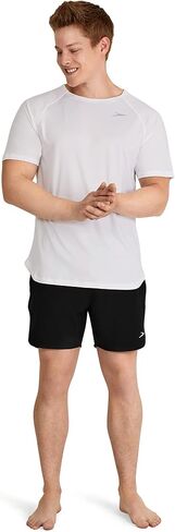 Speedo mens Uv Swim Shirt Short Sleeve Fitness Rashguard Rash Guard Shirt (pack of 1) in Saudi Arabia