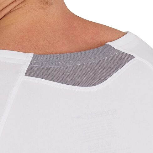 Speedo mens Uv Swim Shirt Short Sleeve Fitness Rashguard Rash Guard Shirt (pack of 1) in Saudi Arabia