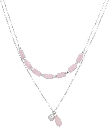 روبرت لي موريس سوهو عقد بطبقات كوارتز وردي، مقاس واحد، معدن، كوارتز, One Size, معدن, كوارتز in Kuwait