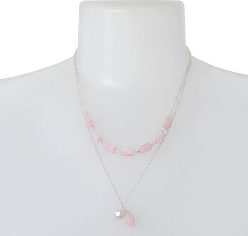 روبرت لي موريس سوهو عقد بطبقات كوارتز وردي، مقاس واحد، معدن، كوارتز, One Size, معدن, كوارتز in Kuwait