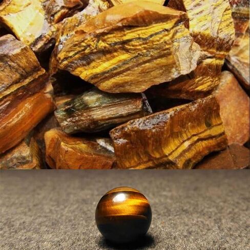 TUOKAY 12mm Tiger Eye Necklace Gemstone Beads Prayer Mala Necklace 22" Long in Kuwait