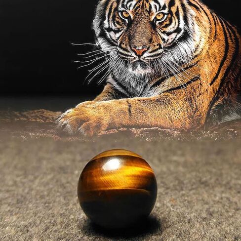 TUOKAY 12mm Tiger Eye Necklace Gemstone Beads Prayer Mala Necklace 22" Long in Kuwait