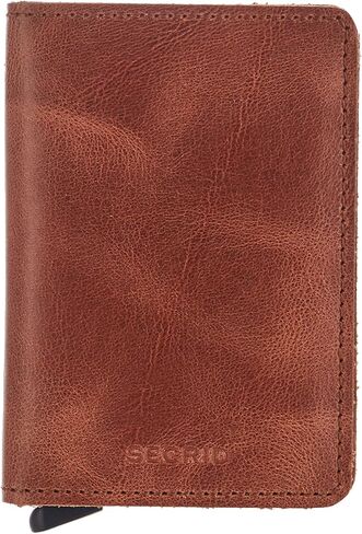 سيكرد محفظة نحيفة كلاسيكية للجنسين، اللون: بني, بني/فضي, عتيق in Kuwait