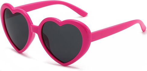 نظارات شمسية مستقطبة للأطفال من EYLRIM على شكل قلب للفتيات من سن 3 إلى 10 سنوات، نظارات شمسية جميلة ولطيفة للحفلات in Kuwait