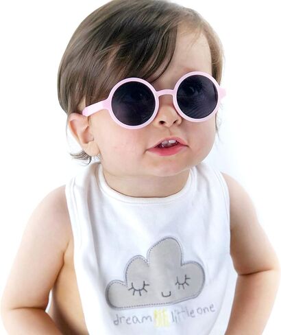 Style Vault Kd3008 Baby Infant Toddlers Age 0~24 Months Round Retro Sunglasses in Kuwait